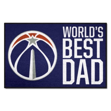 Wholesale-Washington Wizards Starter Mat - World's Best Dad NBA Accent Rug - 19" x 30" SKU: 31206