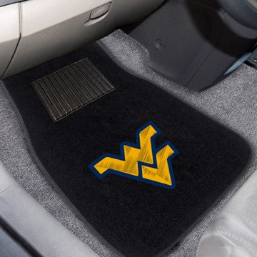 Wholesale-West Virginia Embroidered Car Mat Set West Virginia University - 17"x25.5" - 2 Piece SKU: 10303