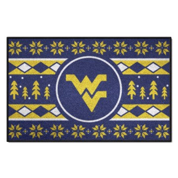 Wholesale-West Virginia Mountaineers Holiday Sweater Starter Mat 19"x30" SKU: 25859