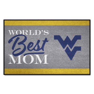 Wholesale-West Virginia Mountaineers Starter Mat - World's Best Mom 19"x30" SKU: 34597