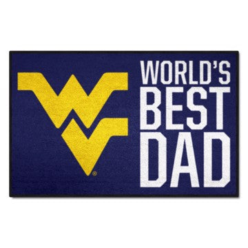Wholesale-West Virginia Mountaineers World's Best Dad Starter Mat 19"x30" SKU: 18212