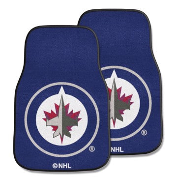 Wholesale-Winnipeg Jets 2-pc Carpet Car Mat Set NHL Auto Floor Mat - 2 piece Set - 17" x 27" SKU: 10518