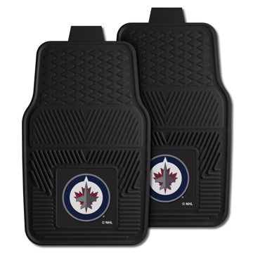 Wholesale-Winnipeg Jets 2-pc Vinyl Car Mat Set NHL Auto Floor Mat - 2 piece Set - 17" x 27" SKU: 10519