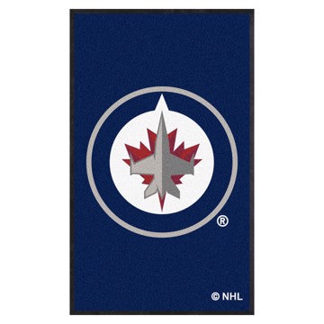 Wholesale-Winnipeg Jets 3X5 High-Traffic Mat with Rubber Backing NHL Commercial Mat - Portrait Orientation - Indoor - 33.5" x 57" SKU: 12832