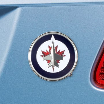 Wholesale-Winnipeg Jets Color Emblem NHL Exterior Auto Accessory - Color Emblem - 2" x 3.2" SKU: 22804