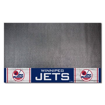 Wholesale-Winnipeg Jets Grill Mat - Retro Collection NHL Vinyl Mat - 26" x 42" SKU: 35611