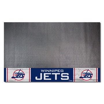 Wholesale-Winnipeg Jets Grill Mat - Retro Collection NHL Vinyl Mat - 26" x 42" SKU: 35619