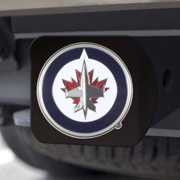 Wholesale-Winnipeg Jets Hitch Cover NHL Color Emblem on Black Hitch - 3.4" x 4" SKU: 22806