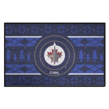 Wholesale-Winnipeg Jets Holiday Sweater Starter Mat NHL Accent Rug - 19" x 30" SKU: 26874