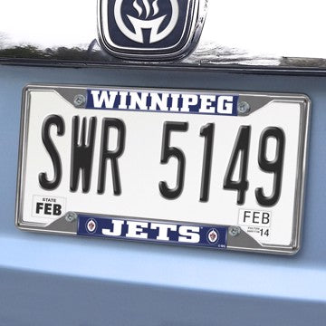 Wholesale-Winnipeg Jets License Plate Frame NHL Exterior Auto Accessory - 6.25" x 12.25" SKU: 17009