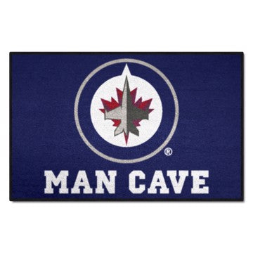 Wholesale-Winnipeg Jets Man Cave Starter NHL Accent Rug - 19" x 30" SKU: 14506