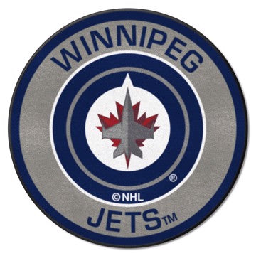 Wholesale-Winnipeg Jets Roundel Mat NHL Accent Rug - Round - 27" diameter SKU: 18891