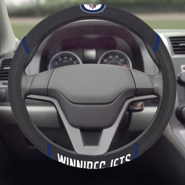 Wholesale-Winnipeg Jets Steering Wheel Cover NHL Universal Fit - 15" x 15" SKU: 17007