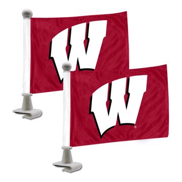 Wholesale-Wisconsin Ambassador Flags University of Wisconsin Ambassador Flags 4” x 6” - "W" Primary Logo SKU: 61938