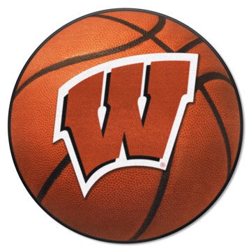 Wholesale-Wisconsin Badgers Basketball Mat 27" diameter SKU: 1643