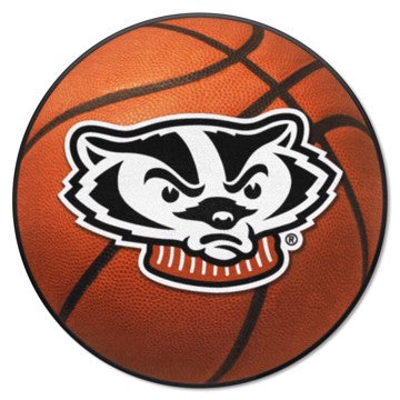 Wholesale-Wisconsin Badgers Basketball Mat 27" diameter SKU: 5178