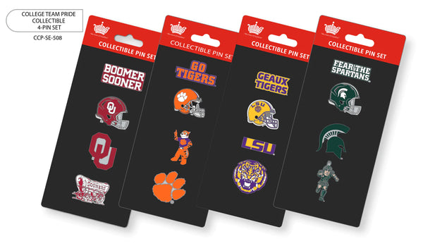 {{ Wholesale }} Wisconsin Badgers College Team Pride Collectible 4-Pin Sets 