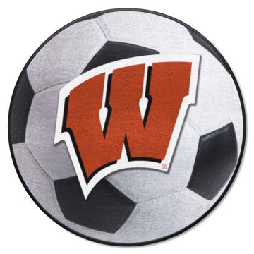 Wholesale-Wisconsin Badgers Soccer Ball Mat 27" diameter SKU: 1644