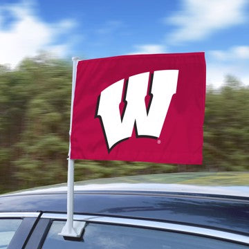 Wholesale-Wisconsin Car Flag University of Wisconsin Car Flag 11" x 14" SKU: 26129