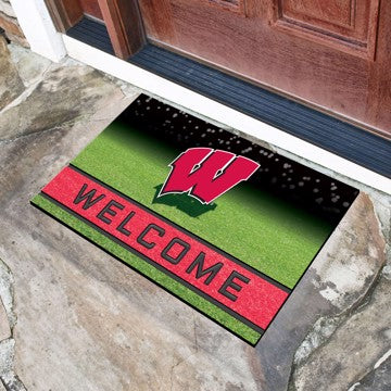 Wholesale-Wisconsin Crumb Rubber Door Mat University of Wisconsin Crumb Rubber Door Mat 18"x30" - "W" Logo SKU: 19995
