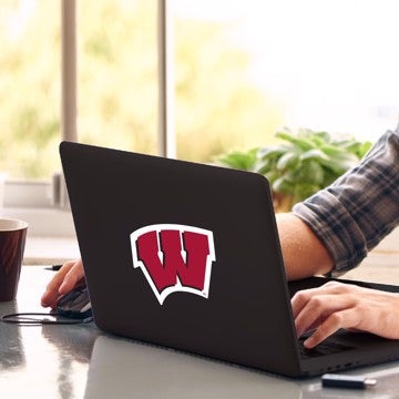Wholesale-Wisconsin Matte Decal University of Wisconsin Matte Decal 5” x 6.25” - "W" Logo SKU: 61302
