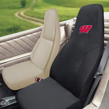 Wholesale-Wisconsin Seat Cover University of Wisconsin Seat Cover 20"x48" - "W" Logo SKU: 15089